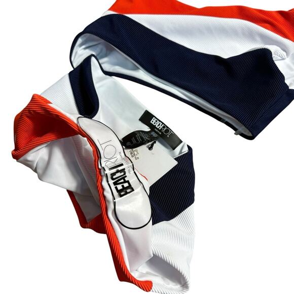 BEACH RIOT Joyce One Piece Red Colorblock One Shoulder Swimsuit XS Americana - Picture 6 of 8